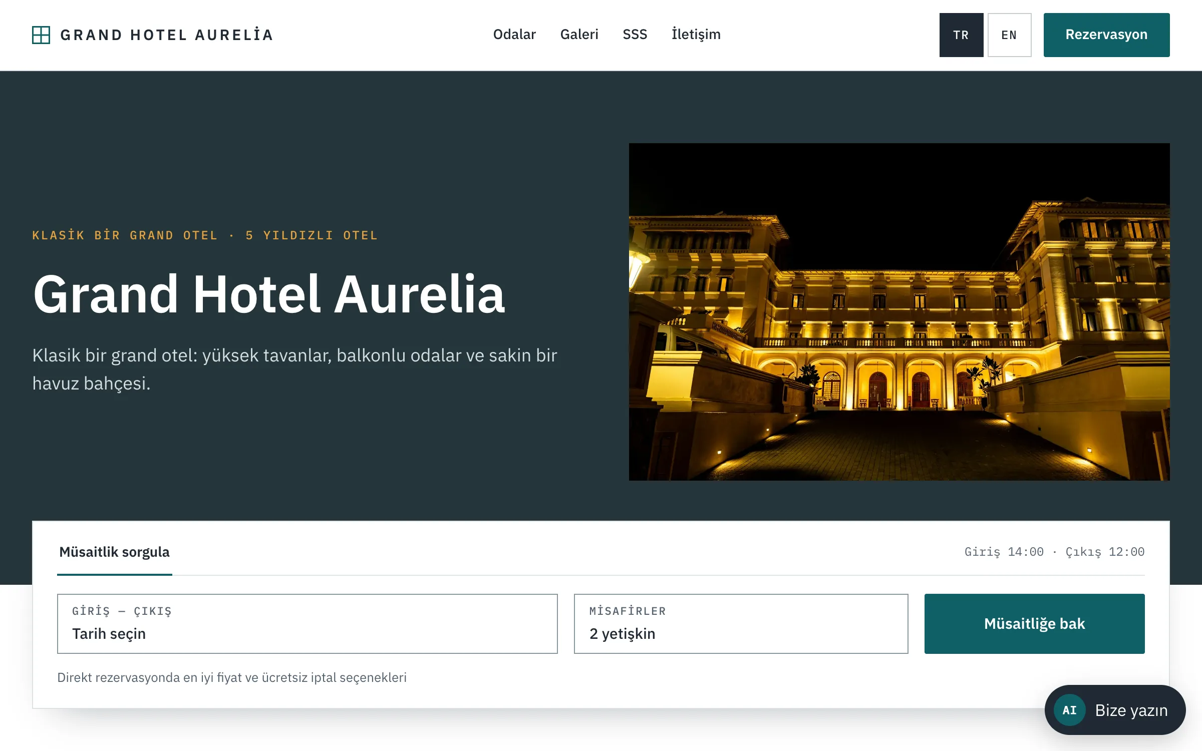 Business: Net ve doğrudan, şehir ve toplantı otelleri için